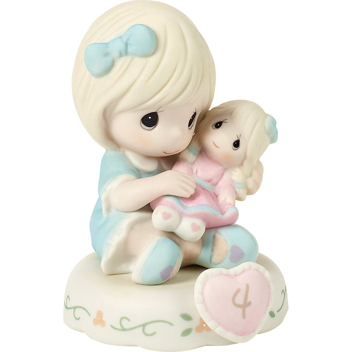 Girl With Doll Age 4 Figurine