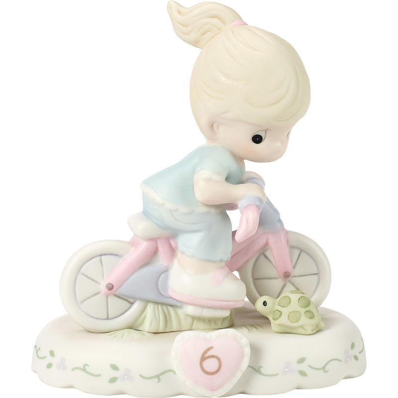Girl On Bicycle Age 6 Figurine