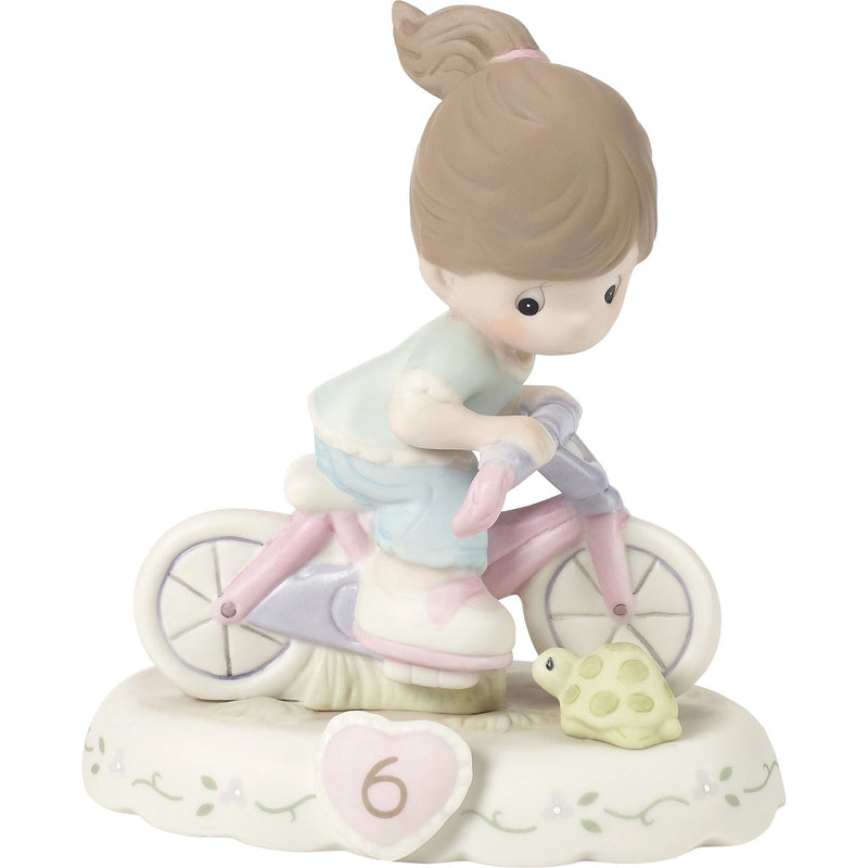 Girl On Bicycle Age 6 Figurine