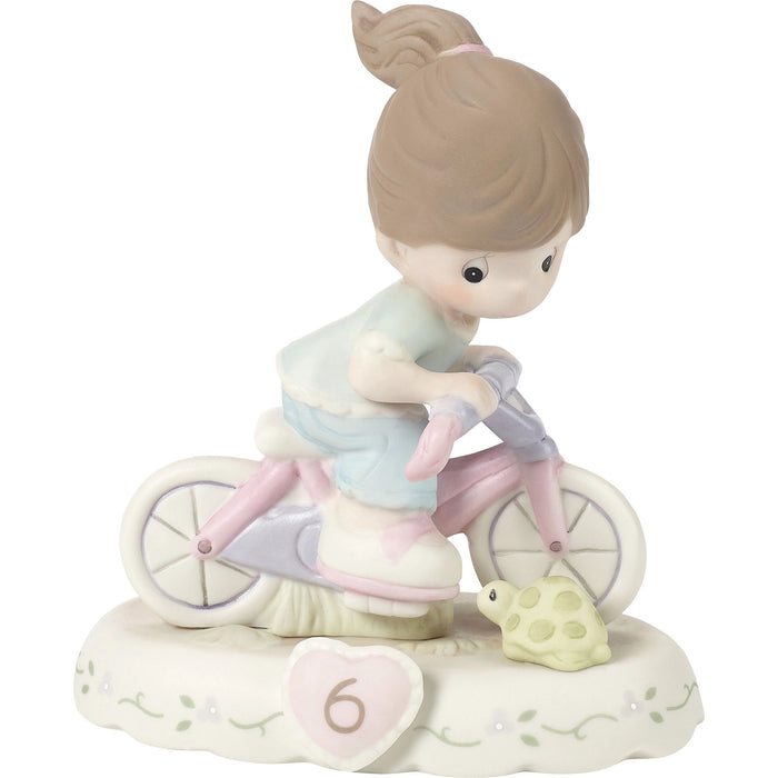 Girl On Bicycle Age 6 Figurine