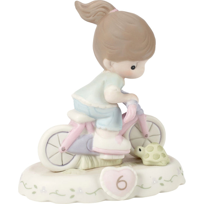 Girl On Bicycle Age 6 Figurine