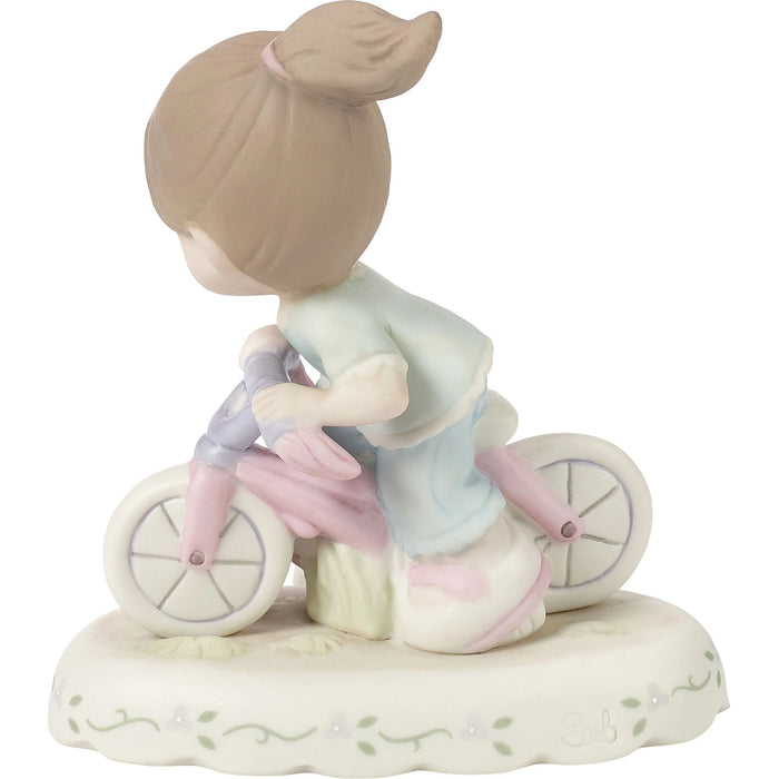 Girl On Bicycle Age 6 Figurine