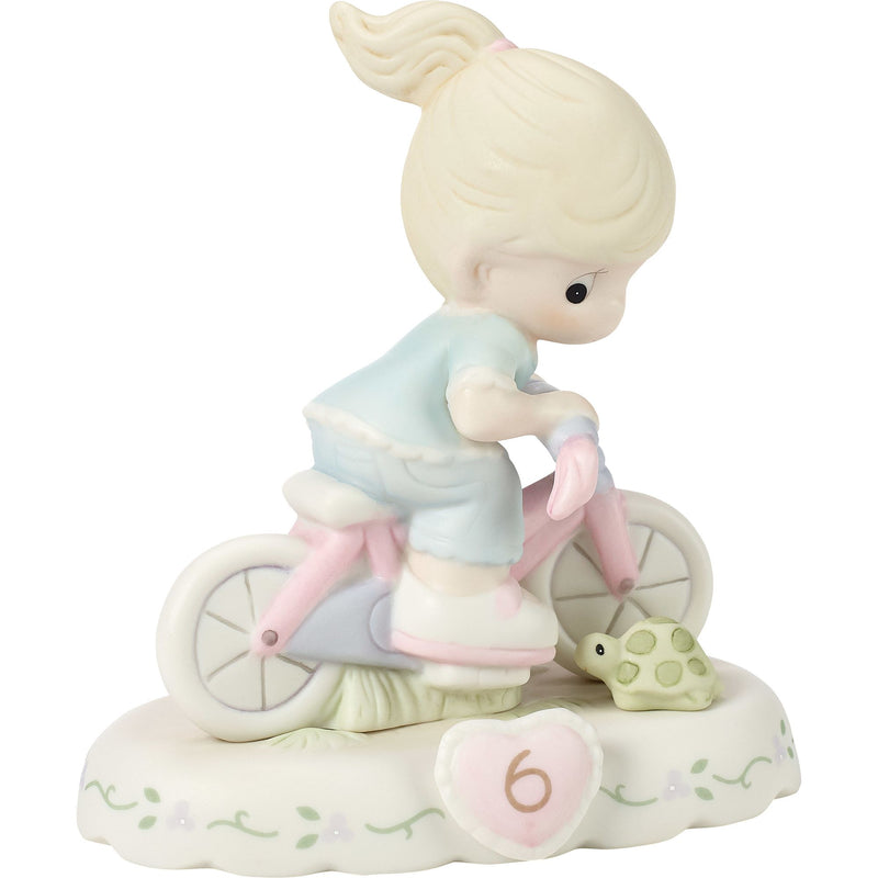 Girl On Bicycle Age 6 Figurine