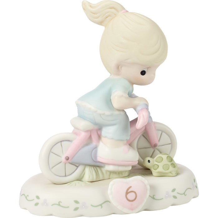 Girl On Bicycle Age 6 Figurine