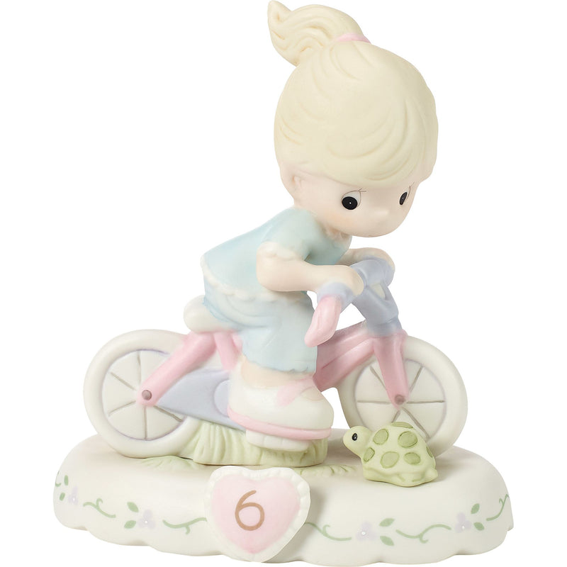 Girl On Bicycle Age 6 Figurine