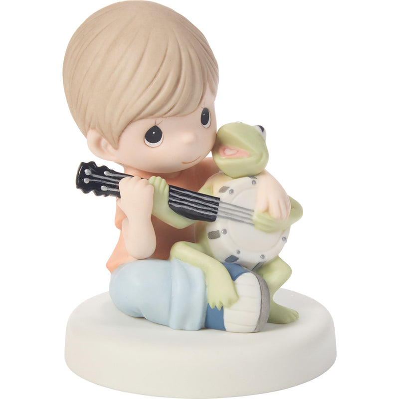 Boy With Kermit Figurine