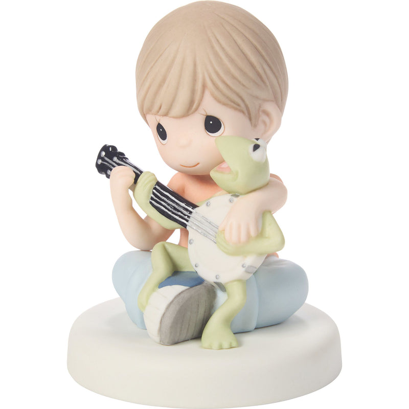 Boy With Kermit Figurine