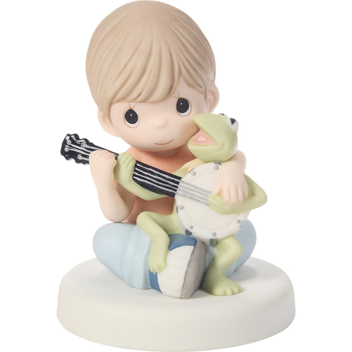 Boy With Kermit Figurine