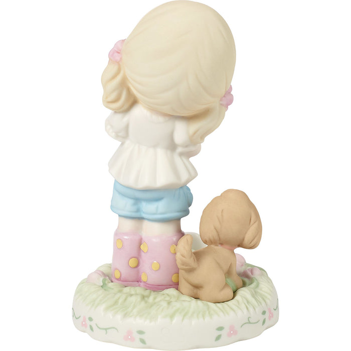 Girl w Puppy & Flowers 12 Fig