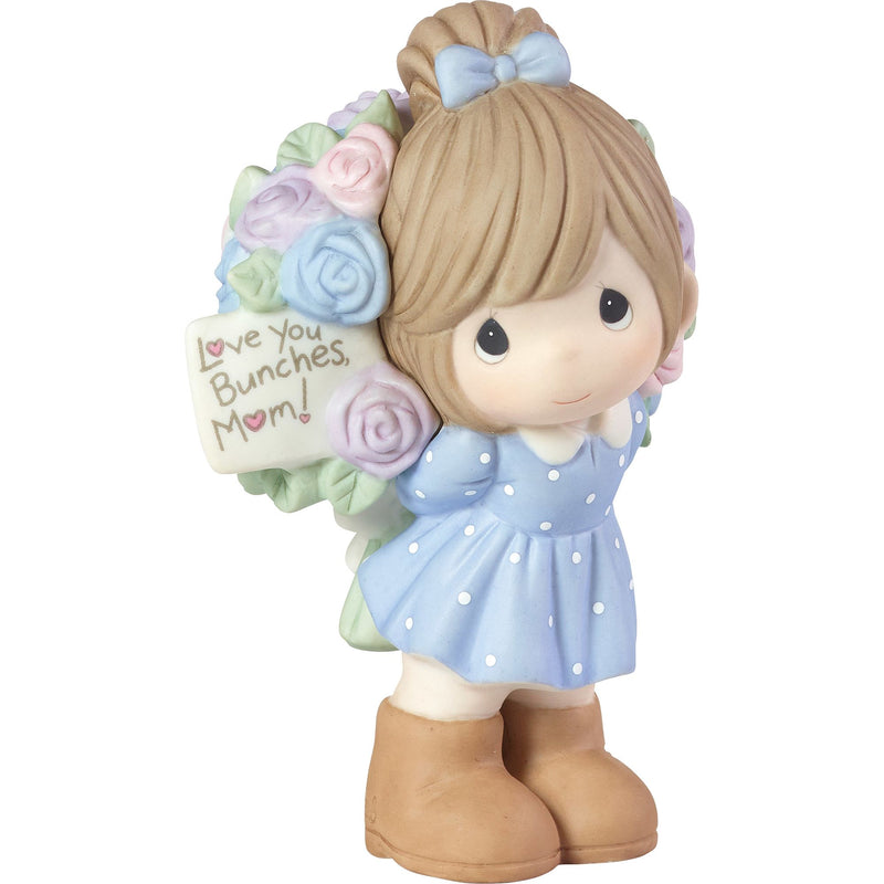 Girl w Large Rose Bouquet Fig