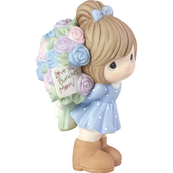 Girl w Large Rose Bouquet Fig