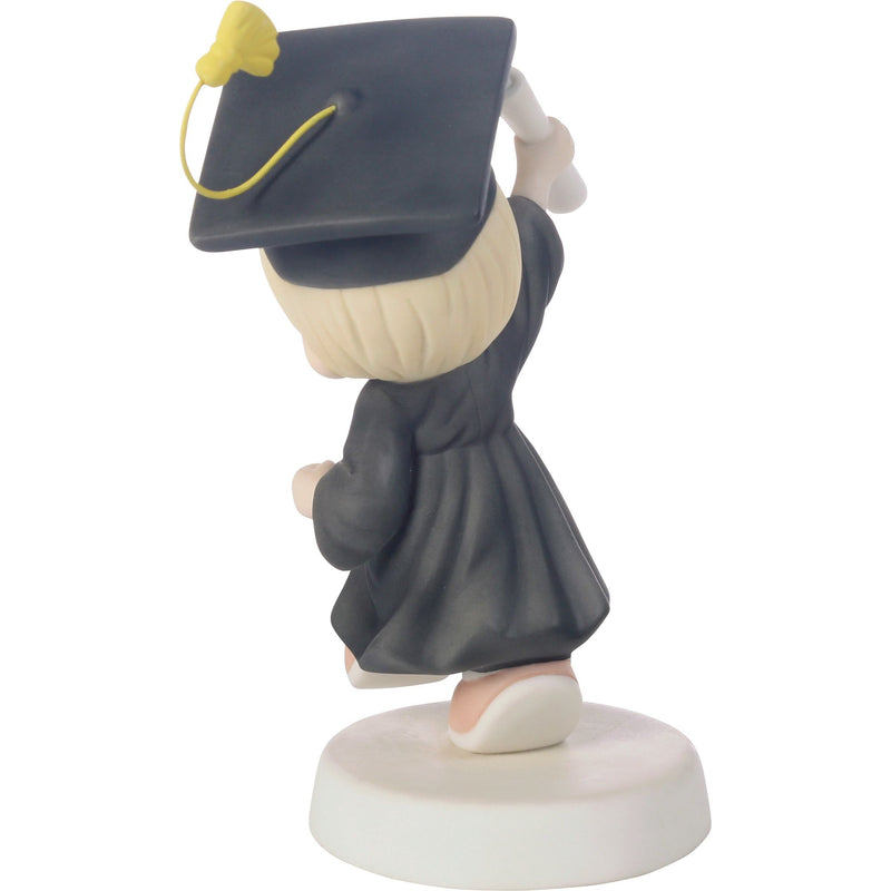 Grad Blond Boy w Blck Gown Fig