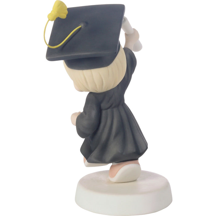 Grad Blond Boy w Blck Gown Fig