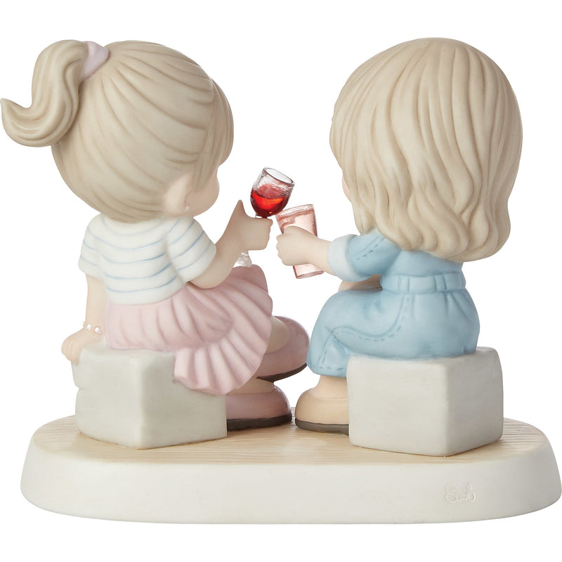 Two Friends Toasting Figurine