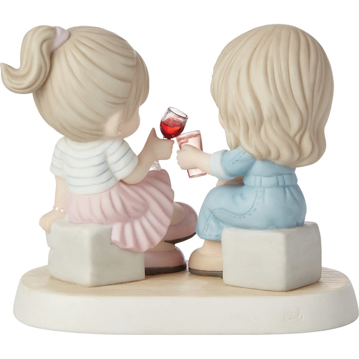 Two Friends Toasting Figurine