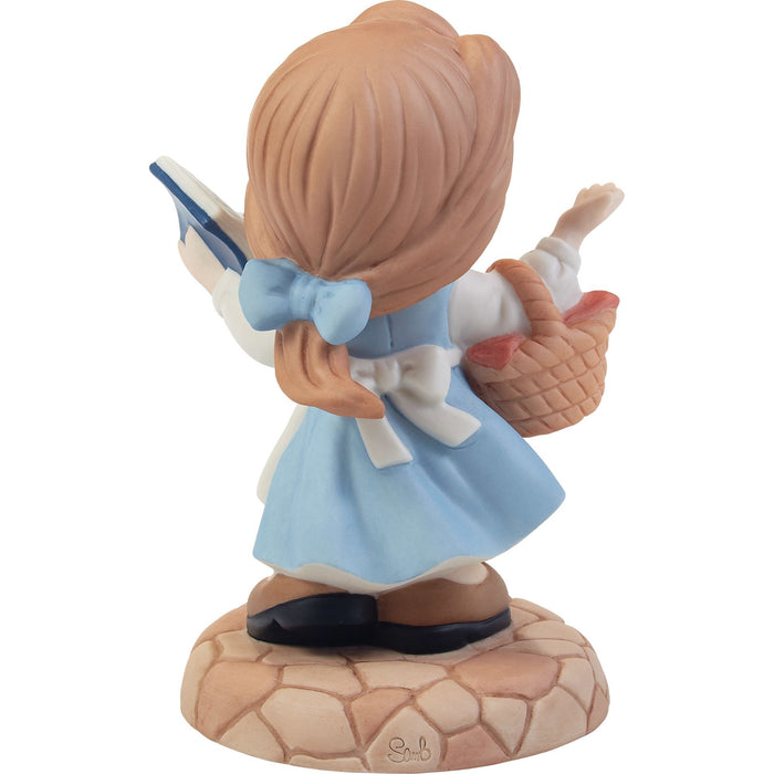 Belle In Blue Dress w Book Fig
