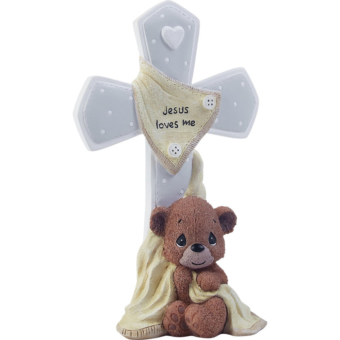 Jesus Loves Me Cross with Bear