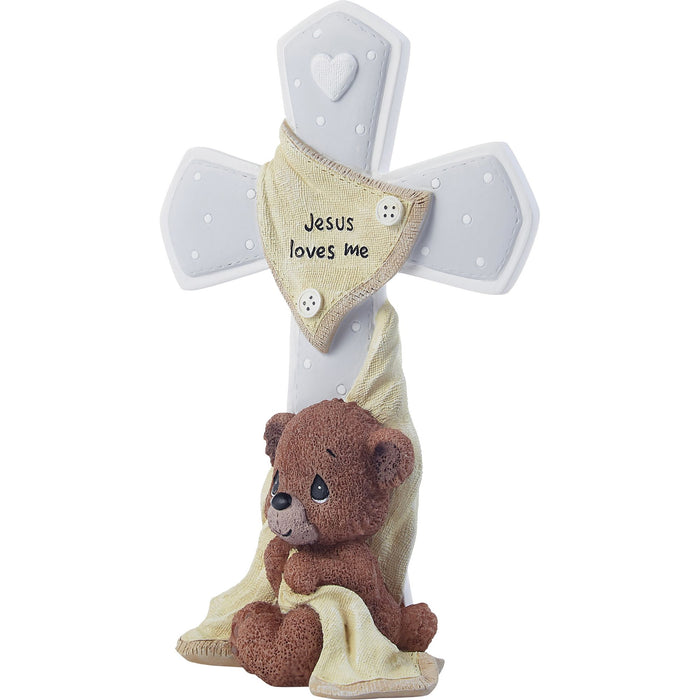 Jesus Loves Me Cross with Bear