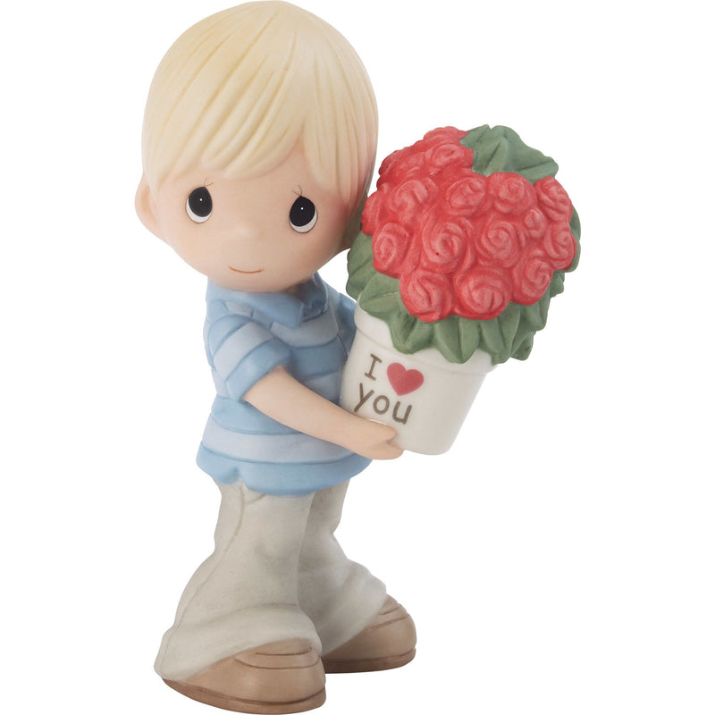 Boy Holding Flower Pot -Blonde