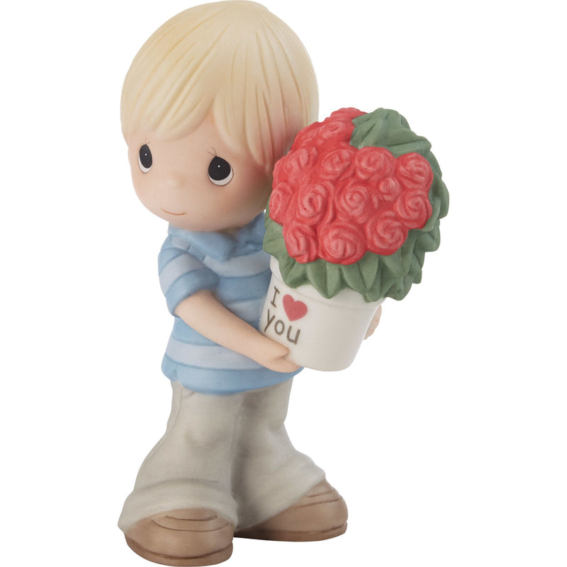 Boy Holding Flower Pot -Blonde
