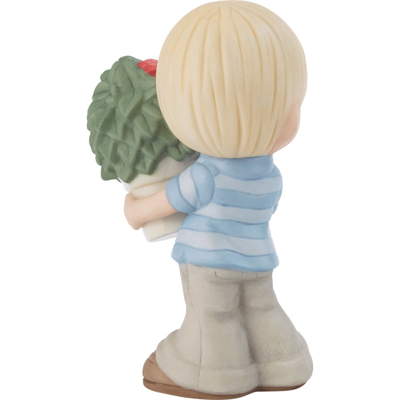 Boy Holding Flower Pot -Blonde