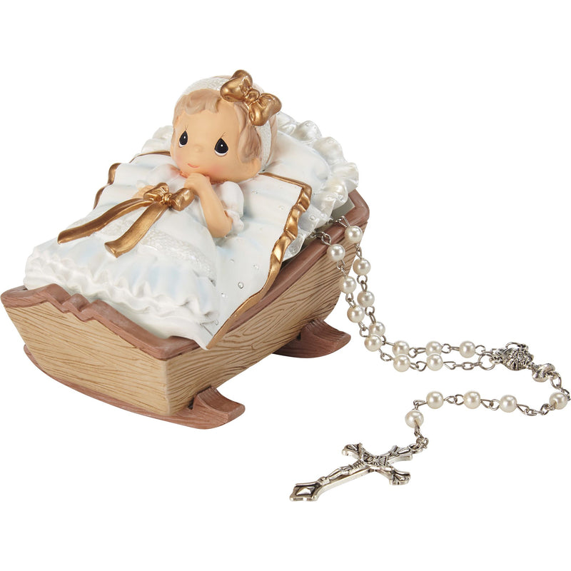 Baby Cradle Baptism Rosary Box