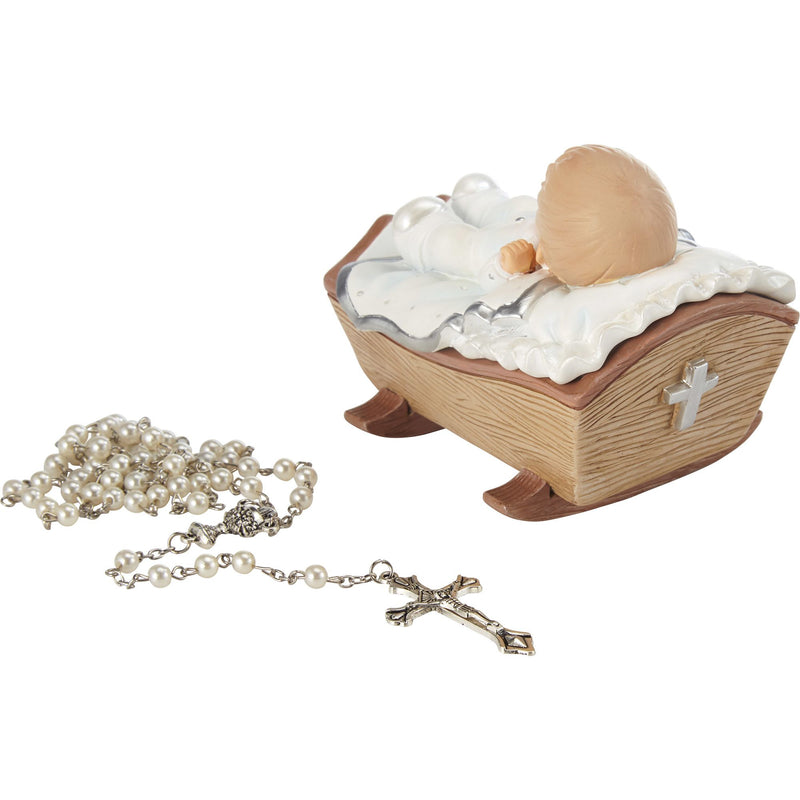 Baby Baptism Bx w White Rosary