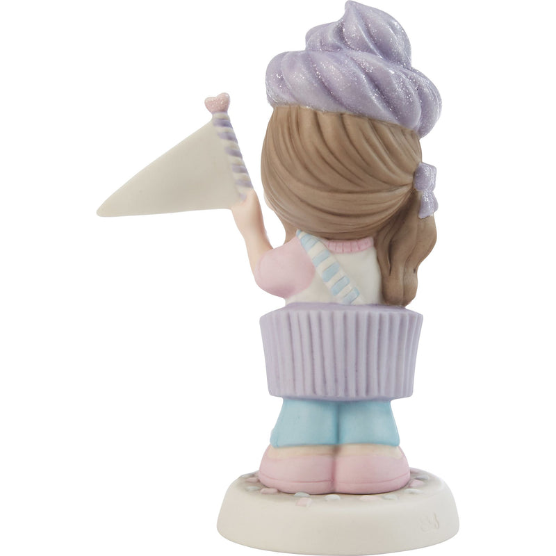 Purple Cupcake Girl Figurine