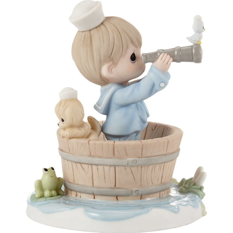Sailor Boy With Dog Figurine