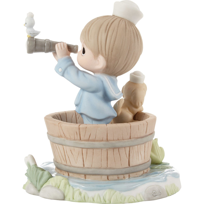Sailor Boy With Dog Figurine