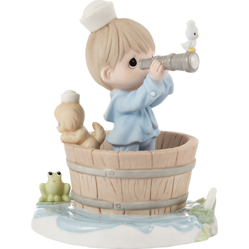 Sailor Boy With Dog Figurine