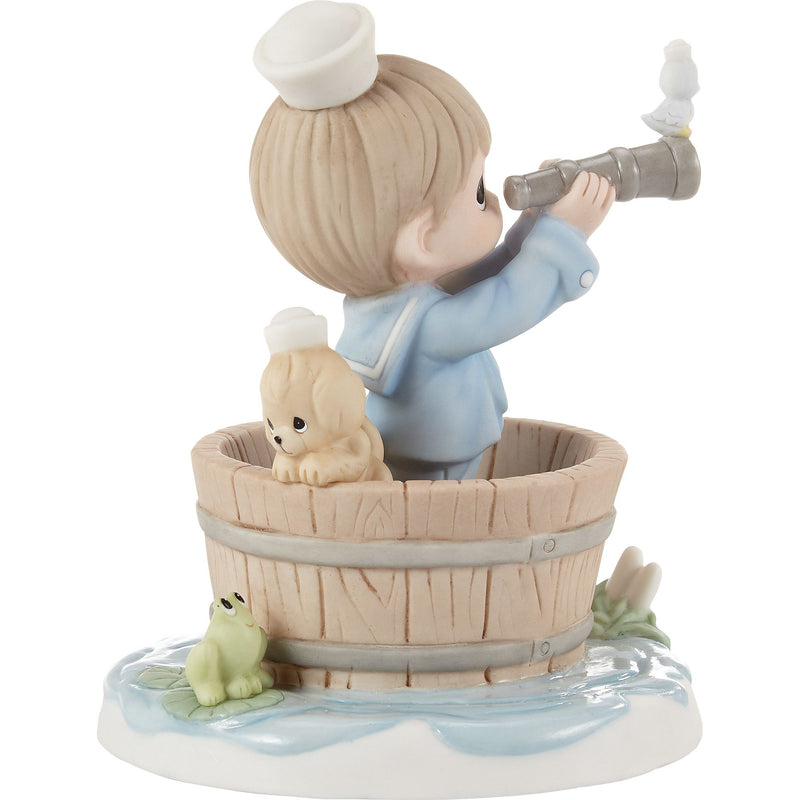 Sailor Boy With Dog Figurine