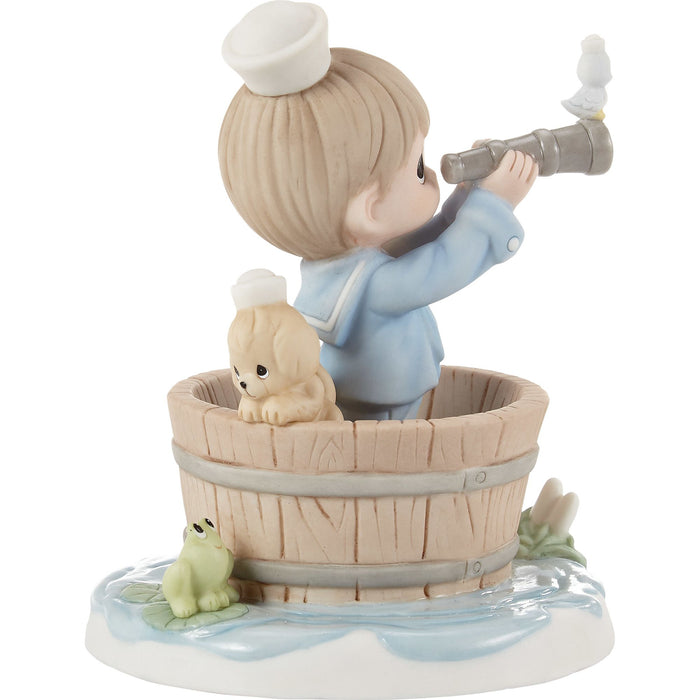 Sailor Boy With Dog Figurine