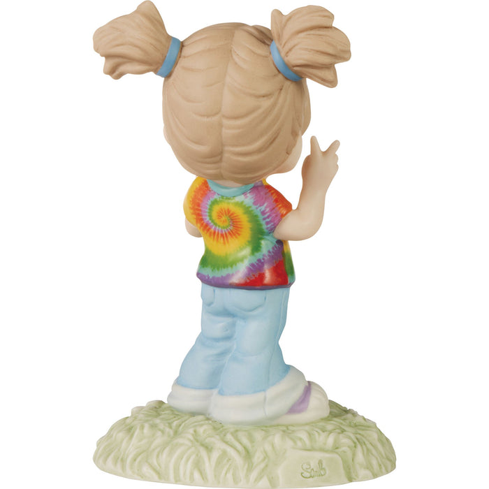 Peace and Love Girl Figurine