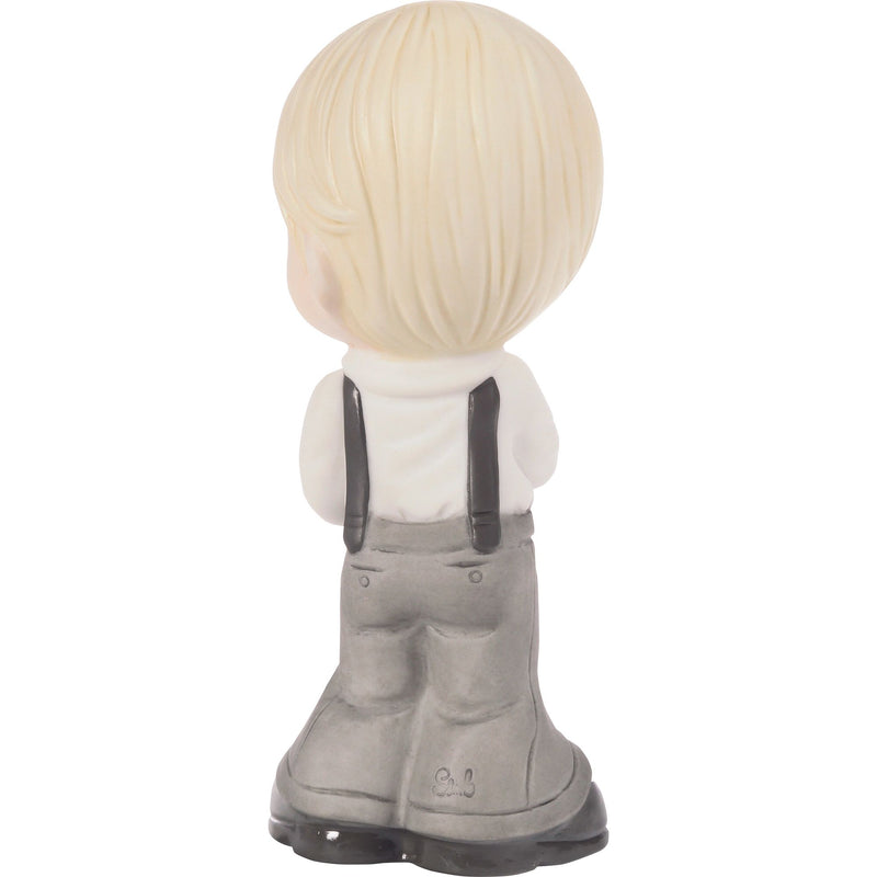 Boy Holding Rose Figurine