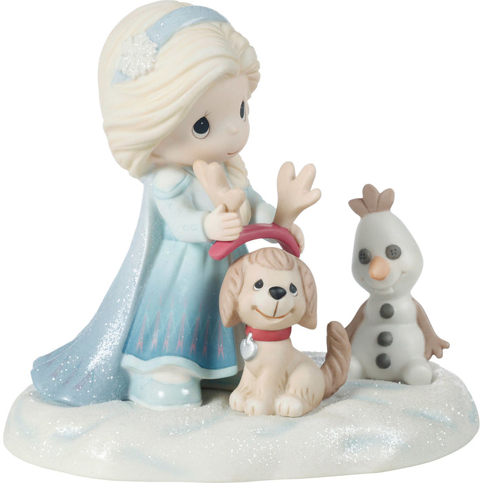Girl as Elsa & Dog As Sven Fig