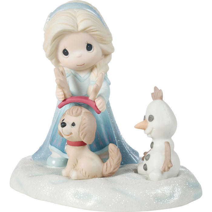 Girl as Elsa & Dog As Sven Fig
