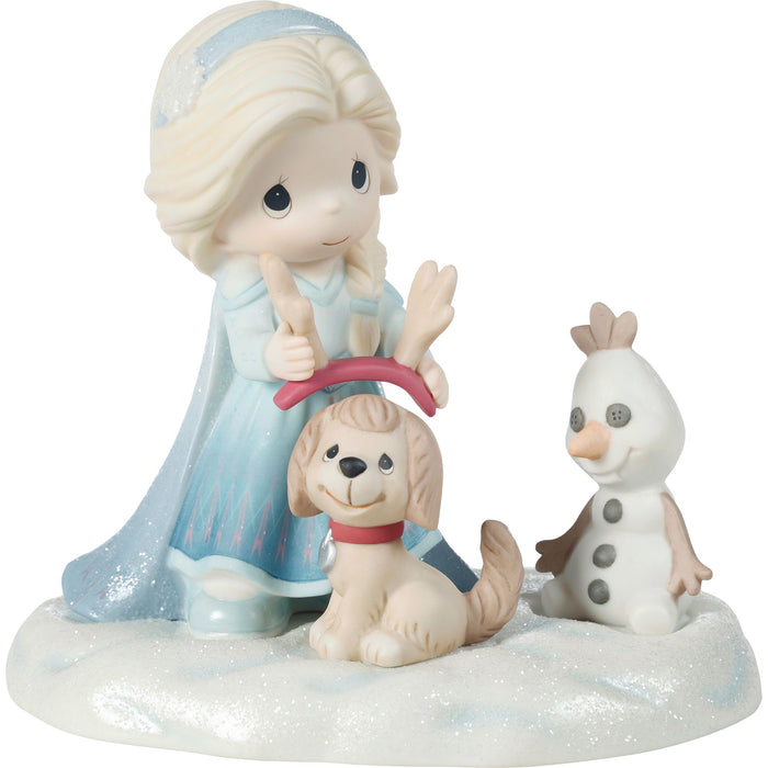 Girl as Elsa & Dog As Sven Fig