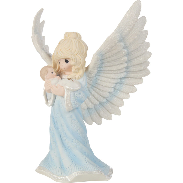 Baptism Angel Holding Baby Fig
