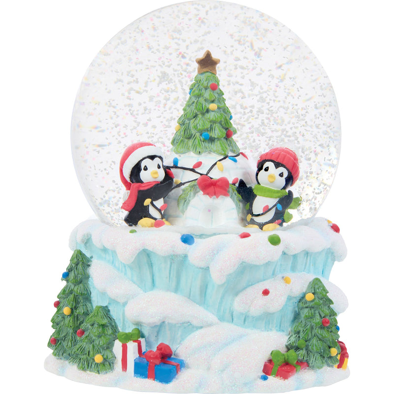 Penguins With Igloo Snow Globe