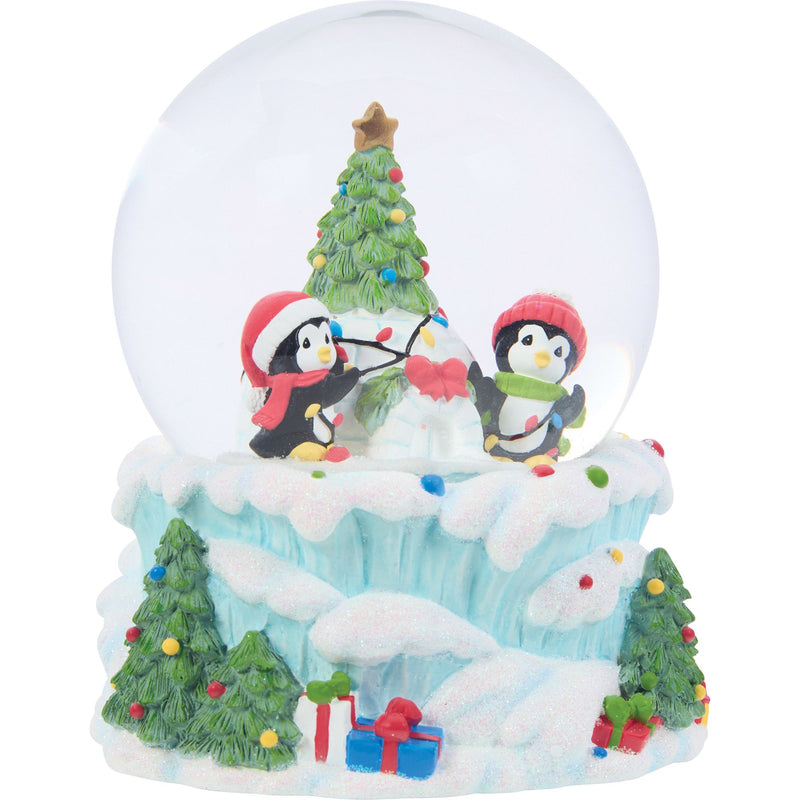Penguins With Igloo Snow Globe