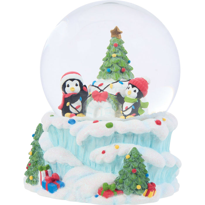 Penguins With Igloo Snow Globe