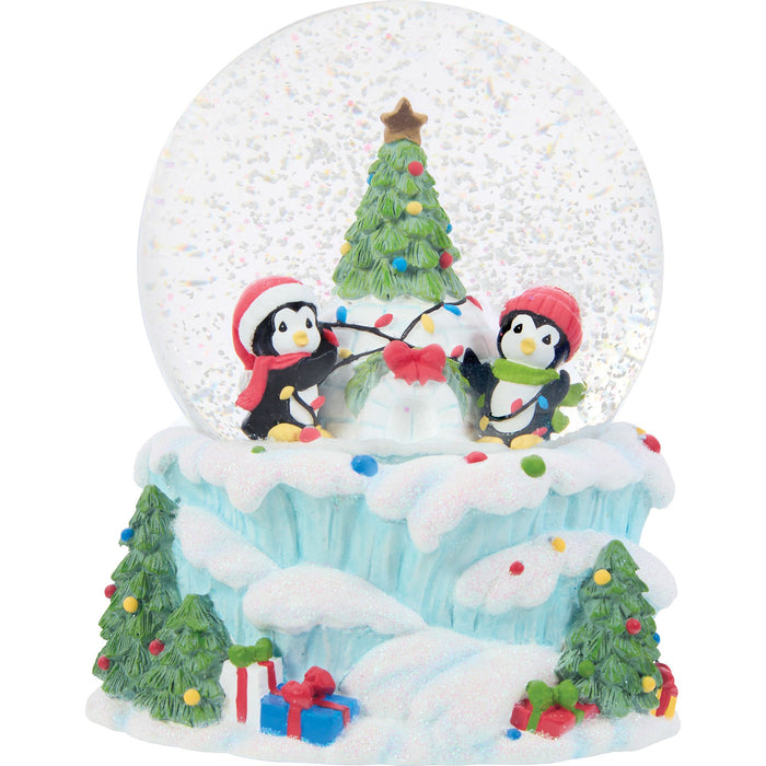 Penguins With Igloo Snow Globe