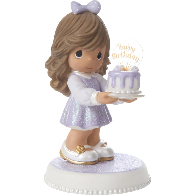 Bday Girl w Cake- Brun/Md Skin