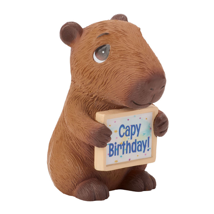 Capybara w Sign MIni Figurine