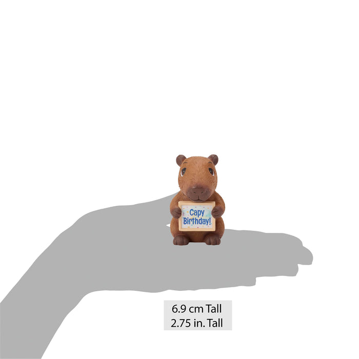Capybara w Sign MIni Figurine