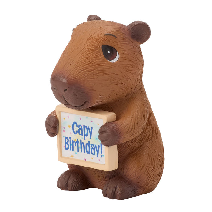 Capybara w Sign MIni Figurine