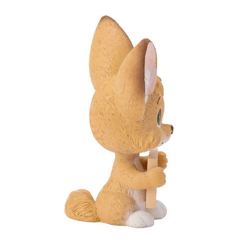 Fennec Fox w Sign Mini Fig
