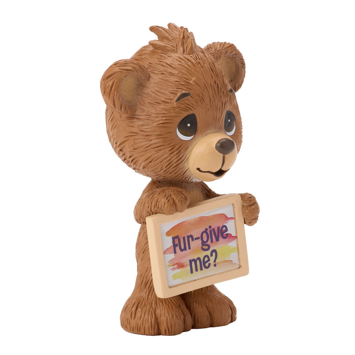 Bear w Sign Mini Figurine