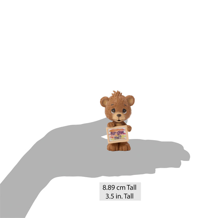 Bear w Sign Mini Figurine